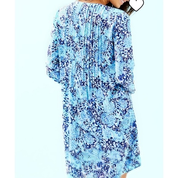 Lilly Pulitzer Marilina Tunic Dress Aqua Spritz… - Picture 6 of 13